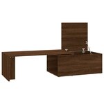 vidaXL Table basse Chêne marron 150x50x35 cm Bois d'ingénierie