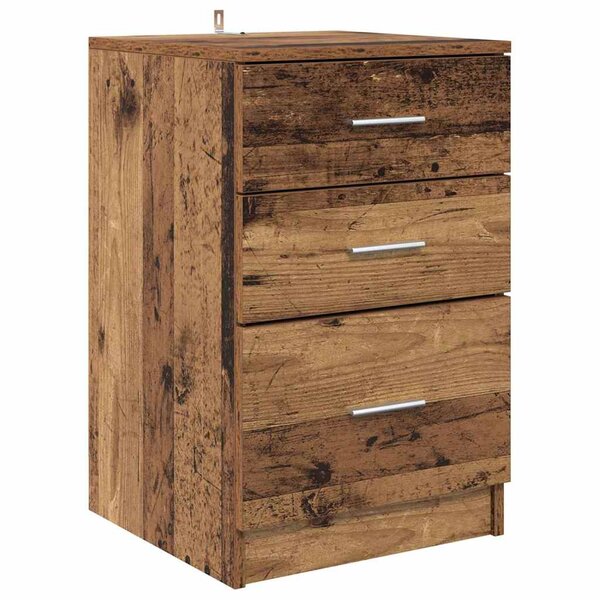 vidaXL Cabinet de chevet Bois ancien 40 x 40 x 63 cm Bois d'ingénierie