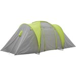 SURPASS - Tente de camping familiale - 4 personnes - Vert & Gris