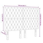 vidaXL Tête de lit avec tête de lit Bleu foncé 144 cm Cuir synthétique