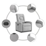 vidaXL Fauteuil inclinable gris nuage tissu