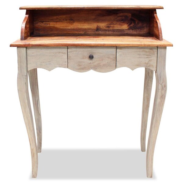 Bureau table meuble travail informatique bois de récupération massif 80 x 40 x 92 cm 0502097