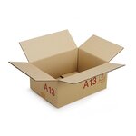 Caisse carton galia double cannelure avec rabats 40x30x20 cm (lot de 20)