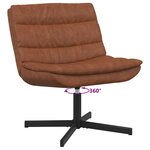 vidaXL Chaise pivotante Marron 63 x 75 x 76 cm PU brillant