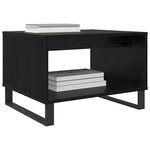 vidaXL Table basse Chêne noir 60 x 50 x 40 cm Bois d'ingénierie