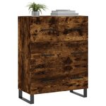 vidaXL Buffet chêne fumé 69 5x34x90 cm bois d'ingénierie