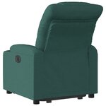 vidaXL Fauteuil inclinable vert foncé tissu