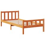 vidaXL Lit bibliothèque sans matelas cire marron 75x190 cm pin massif