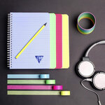 Cahier spirales LINICOLOR A5 (14,8 x 21 cm) 90 pages 90g petits carreaux 5x5 - Coloris Fresh (paquet 5 unités)