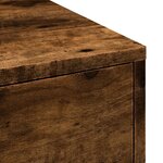 vidaXL Armoire de salle de bain étroite avec roulettes chêne fumé