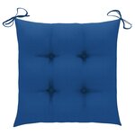 vidaXL Chaises de jardin empilables avec coussins lot de 4 Teck solide