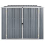 vidaXL Abri de jardin Gris 195x198x159 cm Acier galvanisé