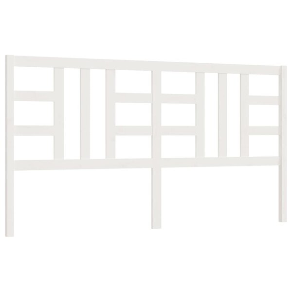 vidaXL Tête de lit Blanc 206x4x100 cm Bois massif de pin