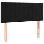 vidaXL Sommier à lattes de lit avec matelas noir 120x190 cm velours