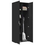 vidaXL Buffet haut noir 70x42 5x185 cm bois d'ingénierie