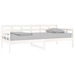vidaXL Lit de jour sans matelas blanc bois de pin massif 90x190 cm