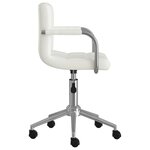 vidaXL Chaises pivotantes à manger lot de 2 blanc similicuir