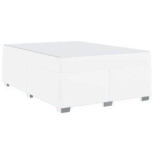 vidaXL Cadre de lit avec matelas Blanc 160 x 200 cm tissu