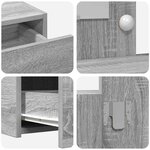 vidaXL Table de Toilette Gris 100 x 40 x 70 cm Bois d'ingénierie