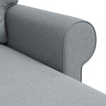 vidaXL Canapé Gris clair 215 x 138 x 80 cm tissu