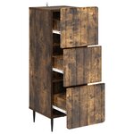 vidaXL Armoire à tiroirs Chêne fumé 33 x 34 5 x 92 cm