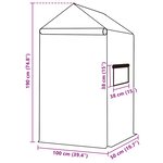 vidaXL Couverture de remplacement de serre (0 5 m²) 50x100x190 cm Vert