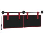 vidaXL Tête de lit suspendue Avec lumière LED Bordeaux Simili cuir