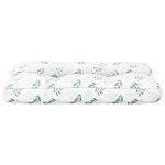 vidaXL Coussin de palette motif de feuilles 70x40x12 cm tissu