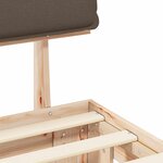 vidaXL Cadre de lit avec tête de lit rembourrée Taupe 160 x 200 cm