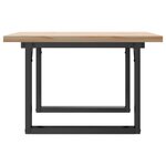 vidaXL Table basse cadre en O 70x70x40 5cm bois de pin massif et acier