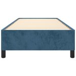 vidaXL Cadre de lit sans matelas bleu foncé 90x190 cm velours