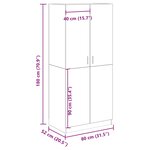 vidaXL Garde-robe vieux bois 80x52x180 cm bois d'ingénierie