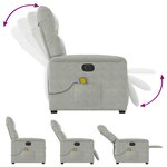 vidaXL Fauteuil inclinable de massage électrique gris clair