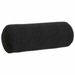 vidaXL Coussins d'accent 2 Pièces Noir Ø 25 x 70 cm