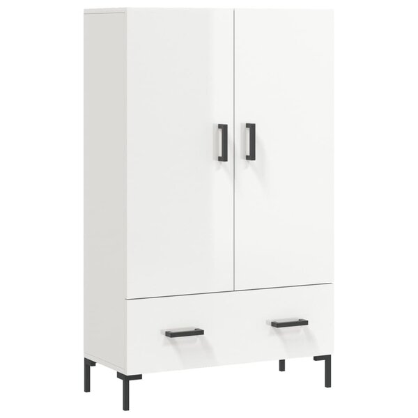 vidaXL Buffet haut blanc brillant 69 5x31x115 cm bois d'ingénierie