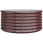 vidaXL Jardinière de jardin Acier galvanisé 80x80x36 cm Marron