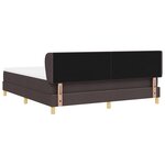 Lit avec sommier tapissier et matelas vidaXL en marron foncé  180x200 cm tissu