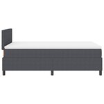 vidaXL Lit Box Spring avec matelas gris foncé 120x200 cm tissu en velours côtelé