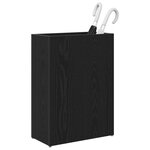 vidaXL Porte-parapluie Chêne noir 40 x 20 x 55 5 cm Bois d'ingénierie