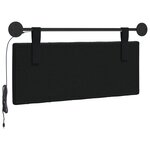 vidaXL Tête de lit suspendue Avec lumière LED Noir Velours