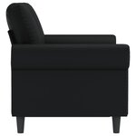 vidaXL Canapé à 2 places Noir 120 cm Similicuir