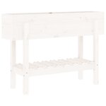 vidaXL Lit surélevé de jardin blanc 101x30x69 cm bois de pin massif
