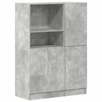 vidaXL Ensemble d'armoires de cuisine 2 Pièces gris béton bois ingénierie