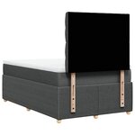 vidaXL Sommier à lattes de lit avec matelas Gris foncé 120x200cm Tissu