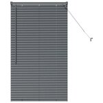 vidaXL Store de Fenêtre avec des rideaux Gris foncé Aluminium