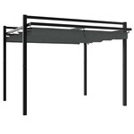 vidaXL Tonnelle avec toit rétractable anthracite 3x3 m aluminium