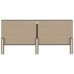 vidaXL Tête de lit Gris foncé Tissu 200x200 cm