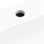 vidaXL Lavabo 50x50x12 3 cm Fonte minérale/marbre Blanc