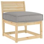 vidaXL Coussin pour assise de palette Gris 60 x 60 x 12 cm