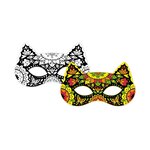 Masques et crayons fluo